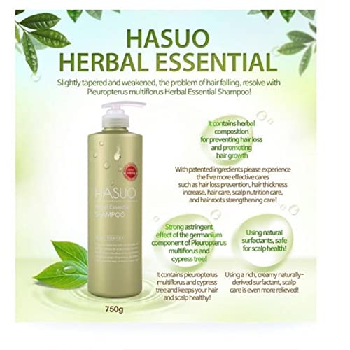 Herbal Essential Shampoo for Hair Growth & Scalp Care - Natural Organic Shampoo with Biotin & Keratin for Dry, Damaged Hair - Perfect for Daily Use & Hair Repair Routine