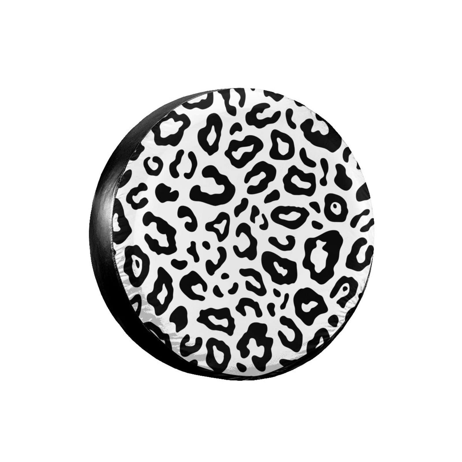 SHAMZBEST Leopard Print Spare Tire Cover for RV, SUV, Truck & Travel Trailer - Universal Fit 14-37 Inch Wheels - Waterproof & UV Resistant for Outdoor Adventures & Road Trips