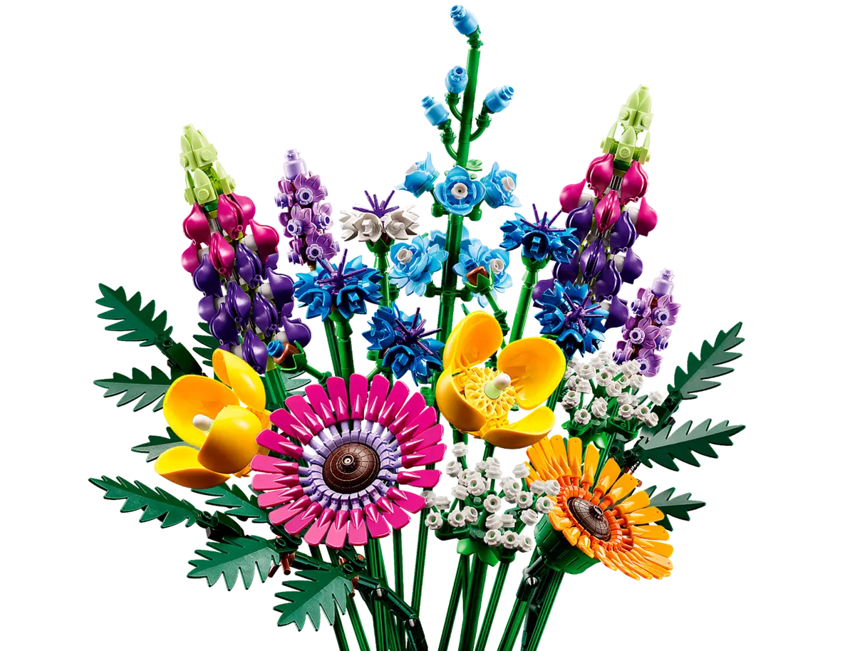 LEGO Botanical Collection Wildflower Bouquet Building Kit - DIY Artificial Flowers for Home Decor, Gift for Adults & Teens - Perfect for Office Desk, Living Room & Wedding Centerpieces