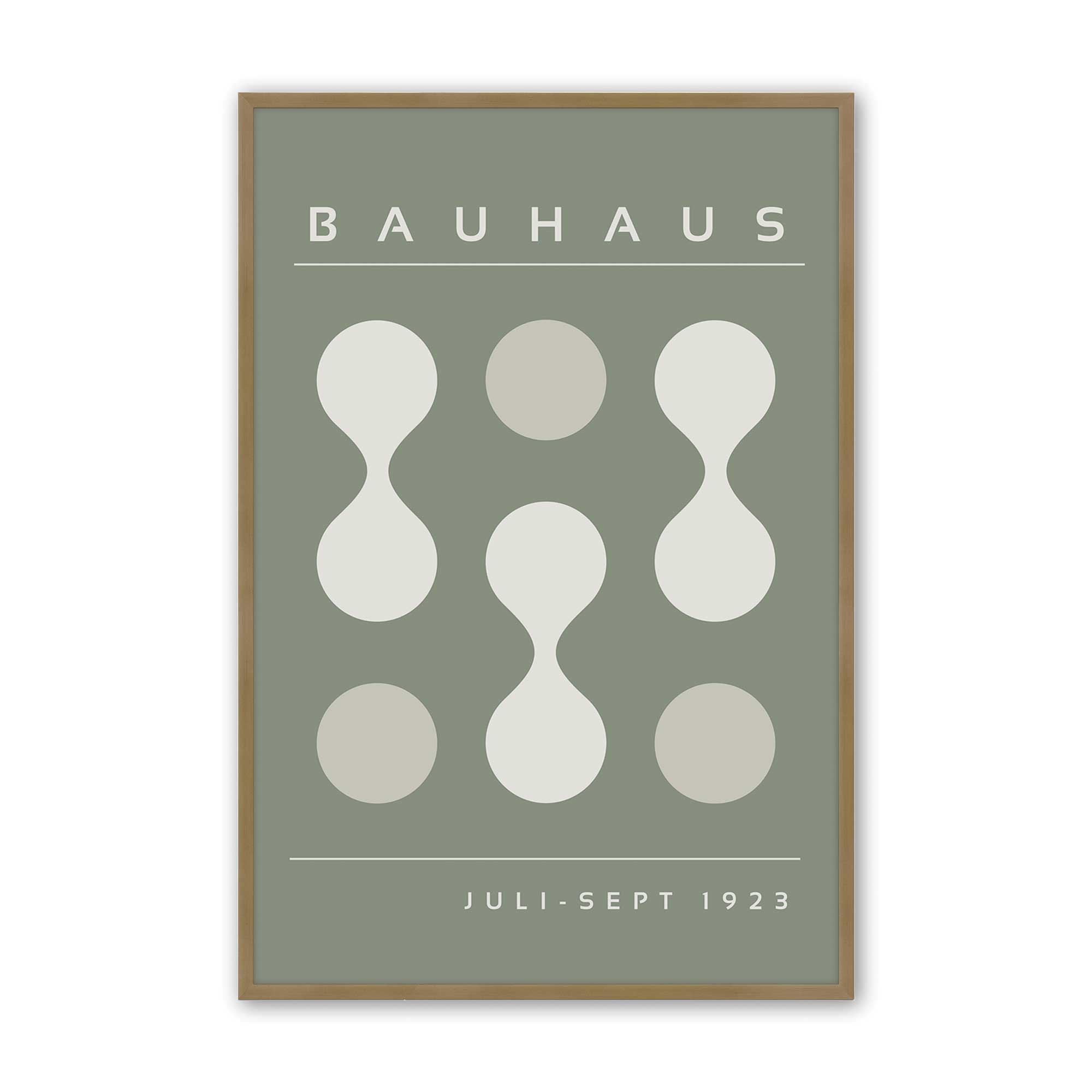 Green Bauhaus Flow II Print - Modern Abstract Art Poster for Home & Office Decor | Perfect for Living Room, Bedroom, or Workspace