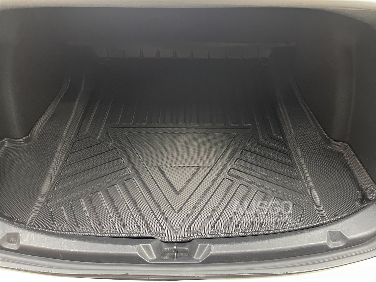 Premium 3D Floor Mats for Tesla Model 3 (2021-2023) - Custom Fit All-Weather Car Mats with High Edges - Perfect for Daily Commute, Road Trips & Family Protection