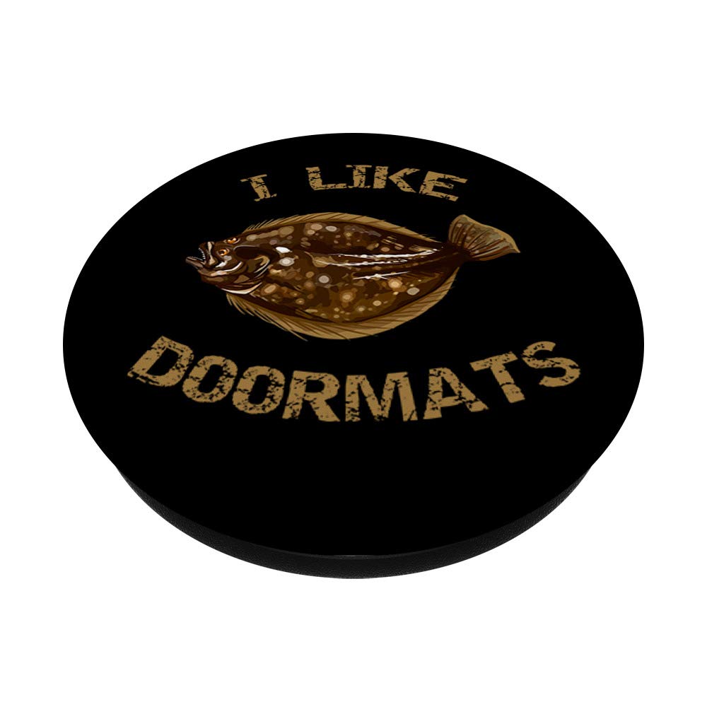Summer Flounder Fishing & Fluke Fishing Doormats | Non-Slip PopSockets Grip Stand for Phone & Tablet | Perfect for Anglers & Beach House Decor