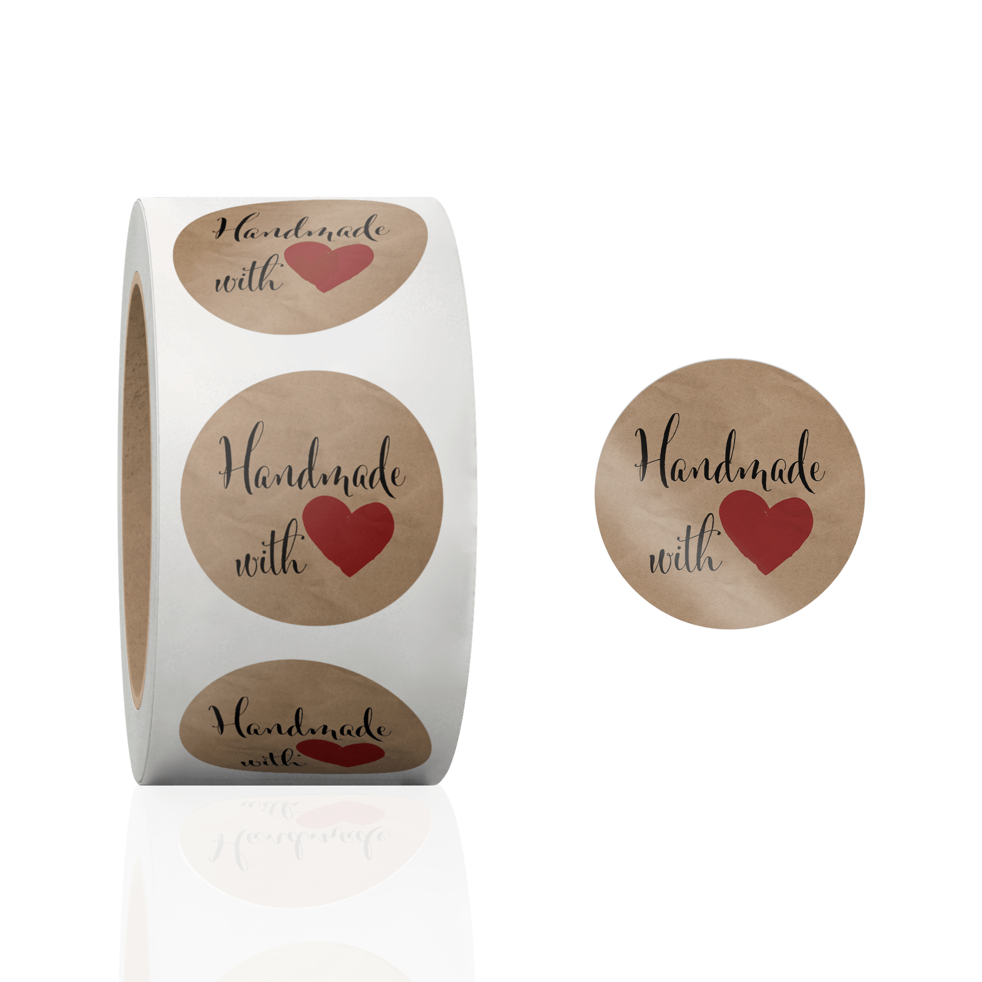 Handmade with Love Stickers - Unique Vinyl Decals for Laptops, Water Bottles & DIY Crafts - Perfect for Scrapbooking, Journaling & Personalizing Gifts