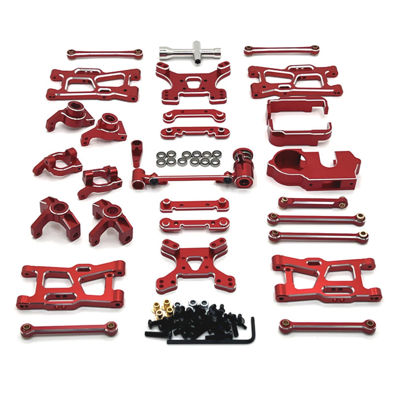 WLtoys & Relalo 1/14 & 1/12 Scale RC Car Metal Upgrade Kit with Silver Trim - High Performance Replacement Parts for Off-Road Racing and Drifting