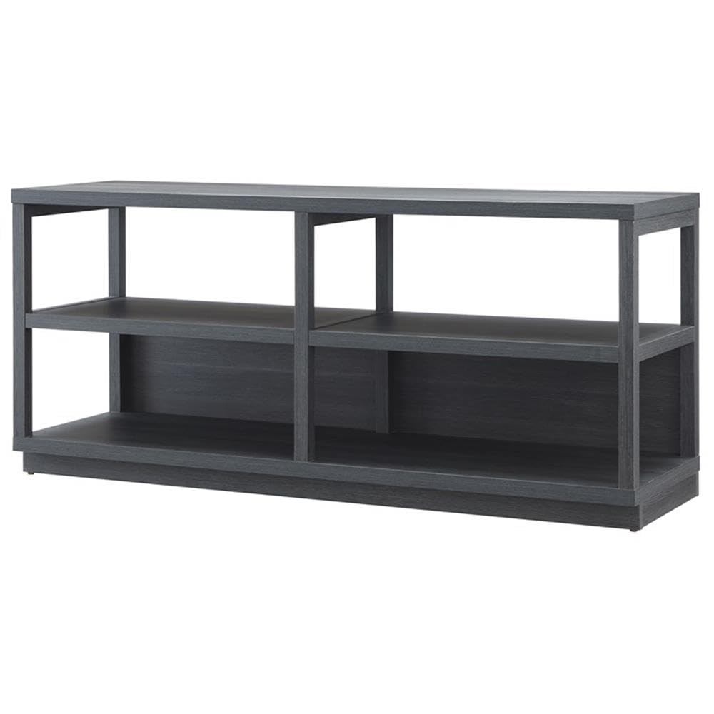 Thalia 60 Inch TV Stand - Modern Rectangular Entertainment Center with Storage Shelves for Living Room, Bedroom - Charcoal Gray Finish for Flat Screen TVs up to 60