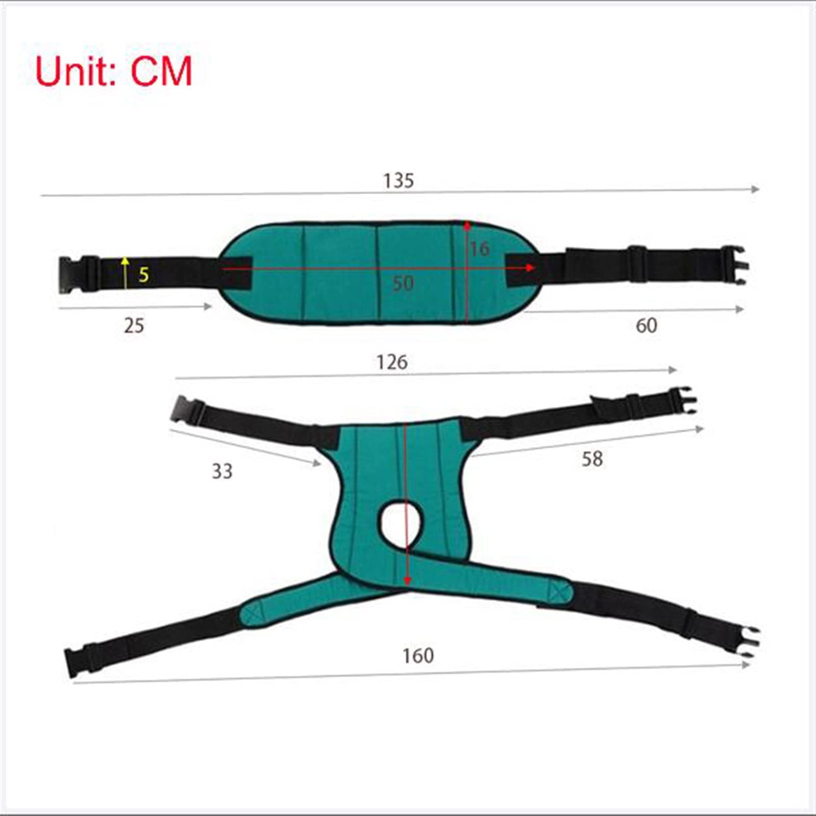 Adjustable Wheelchair Seat Belt - Safety Belt for Elderly & Disabled Patients - Secure Wheelchair Accessories for Home Care & Hospital Use