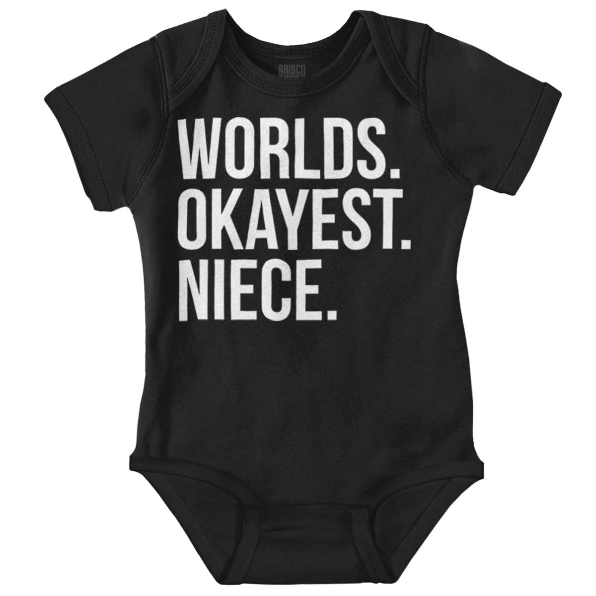 Brisco Brands 'World's Okayest Niece' Baby Bodysuit - Cute Family Love Onesie for Girls - Perfect for Birthday Gifts & Family Reunions