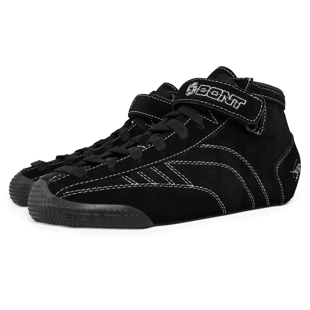 Bont Prostar Black Suede Professional Roller Skates with LED Light-Up Wheels - Indoor/Outdoor Use for Men, Women, Youth, Boys & Girls - Perfect for Rink Skating, Street Roller Derby & Night Gliding