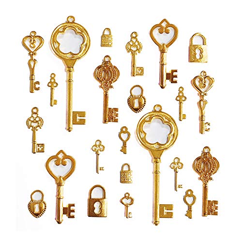 60pcs -Key and Lock - Golden