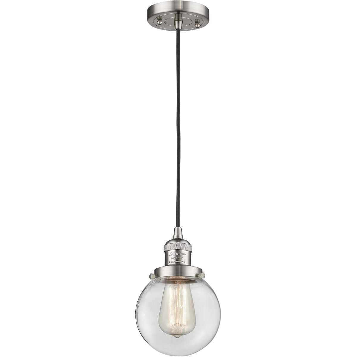 Innovative 6-LED Mini Pendant Light Fixture - Brushed Satin Nickel Finish | Modern Lighting for Kitchen Island, Dining Room & Bar Counter