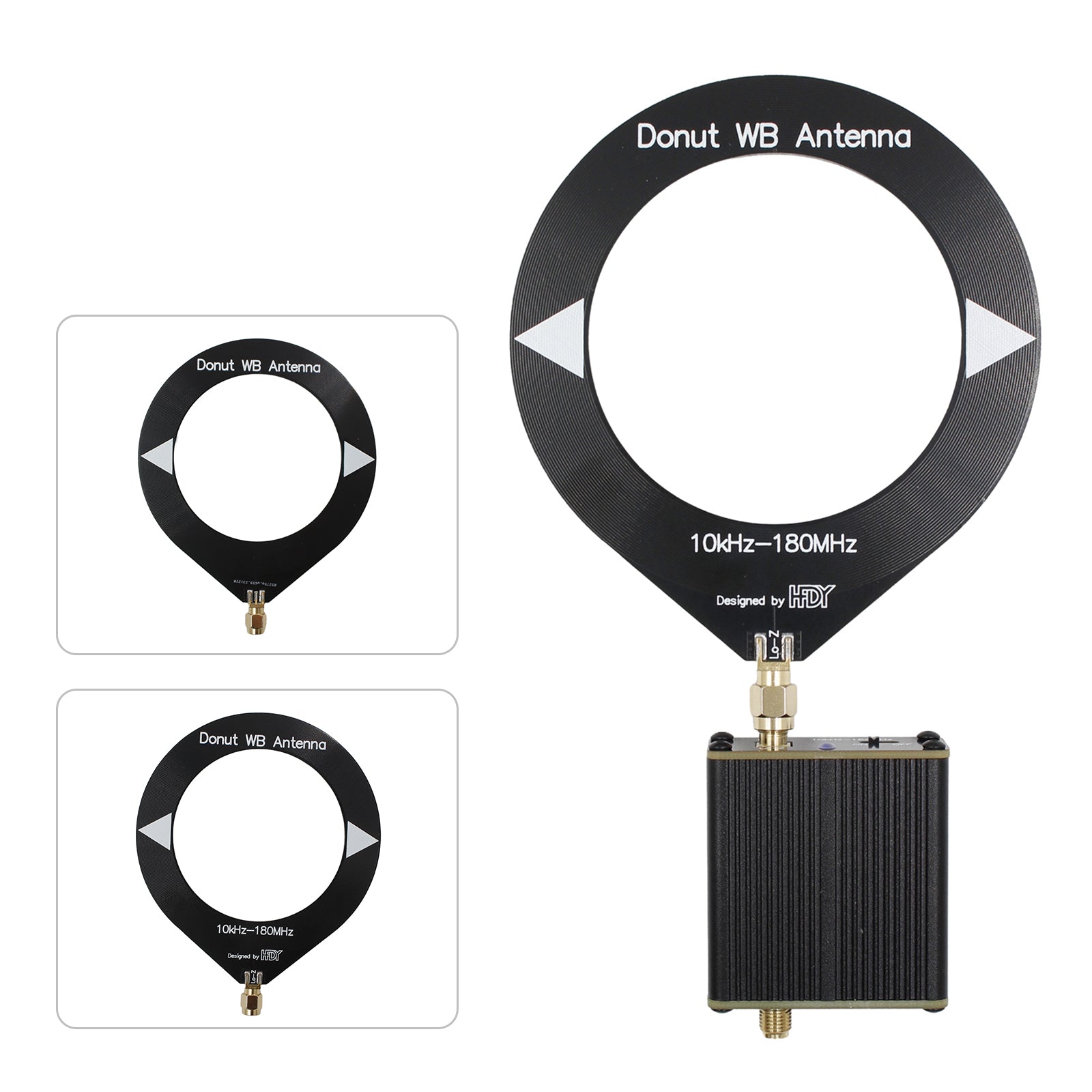 10Khz - 180Mhz Upgraded Donut Broadband Antenna with Low Impedance Converter - High Performance Signal Booster for Ham Radio, CB Radio & Marine Communication