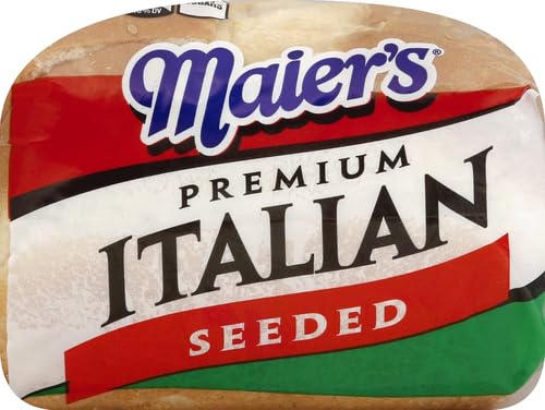 Maier's Premium Italian Seeded Bread - 20 oz Bag | Authentic White Italian Loaf for Sandwiches, Paninis & Family Dinners | Fresh Baked Artisan Bread
