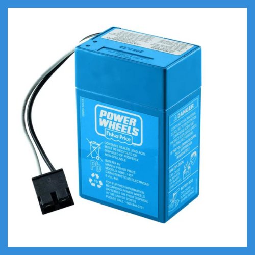 Power Wheels 6V Blue Replacement Battery 00801-1868 for Kids Ride-On Cars - Perfect for Outdoor Play and Toy Vehicle Power