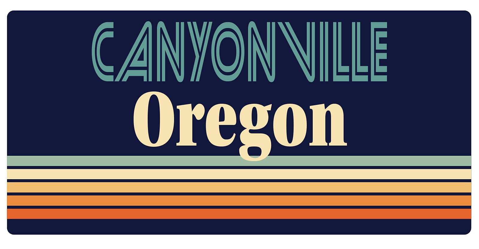 Vintage Retro Fridge Magnet - 5 x 2.5 Inch Oregon Souvenir - Perfect for Refrigerators, Lockers & Metal Surfaces - Canyonville Oregon Collectible Gift