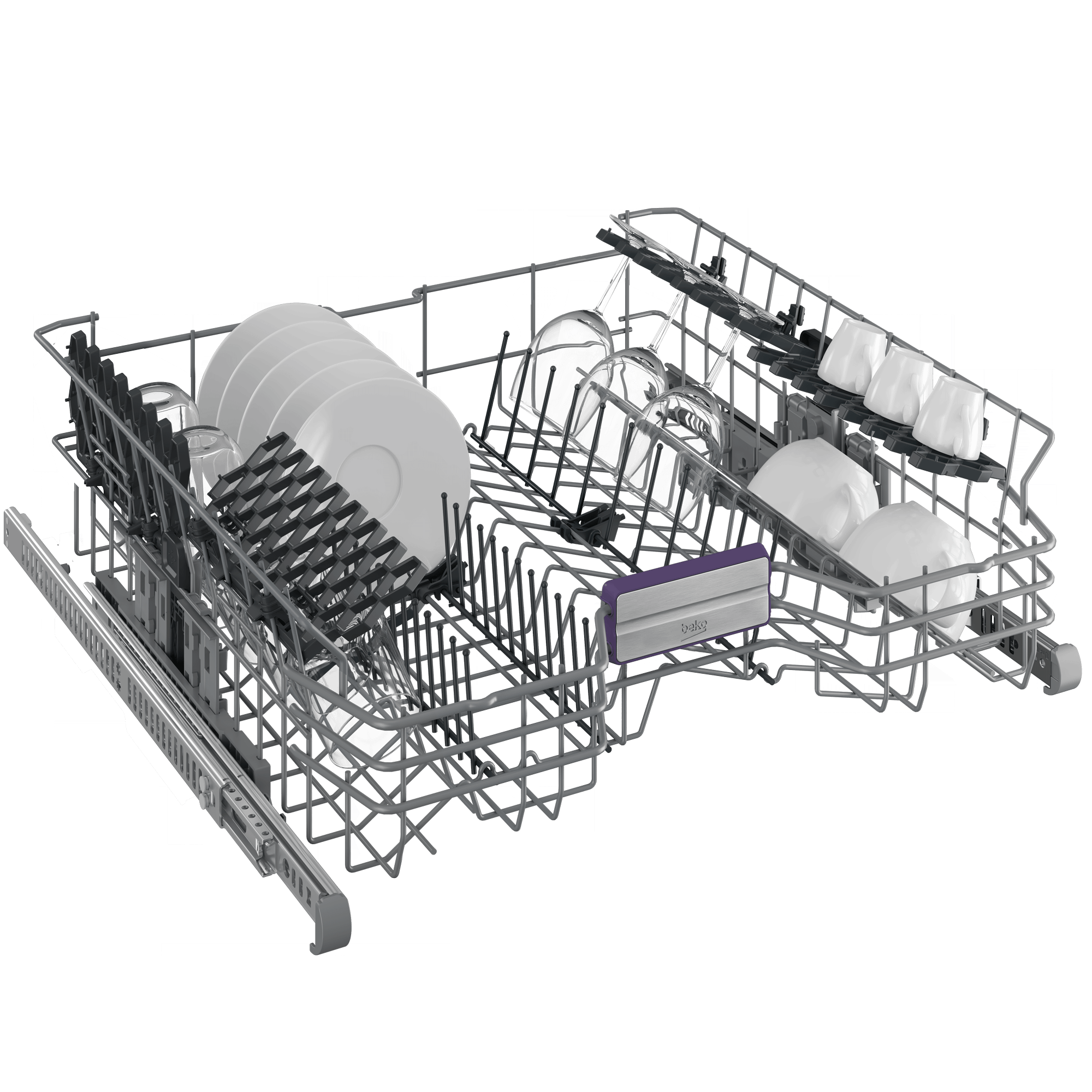 Beko DDT39434X 16 Place Settings Tall Tub Dishwasher - 39.0 dB Ultra Quiet, Energy Efficient for Large Families | Perfect for Open Kitchen & Dinner Party Cleanup