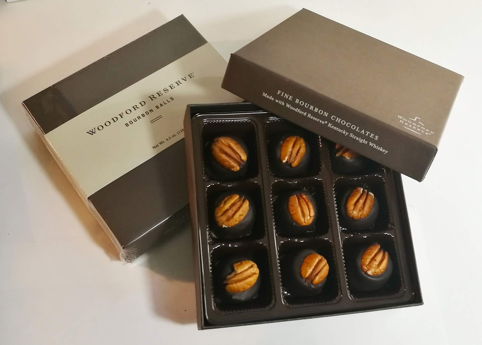 Woodford Reserve Premium Bourbon Ball Gift Box - 9 Handcrafted Bourbon Chocolates | Luxury Holiday & Corporate Gift for Whiskey Lovers | Perfect for Christmas, Birthday & Anniversary Celebrations