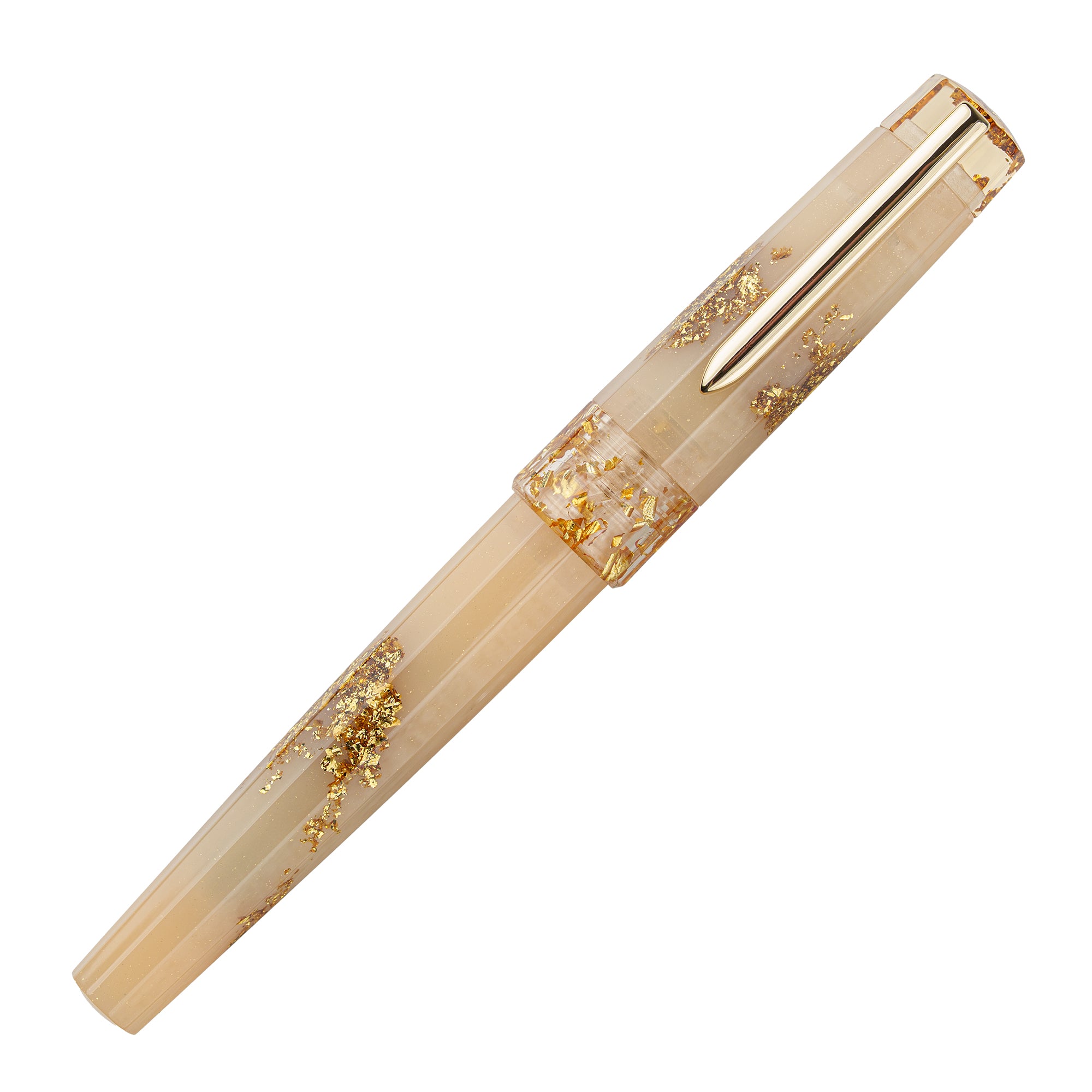 Benu Euphoria Fountain Pen - Luxury Gold Beach Design for Writing, Calligraphy & Gift Giving - Perfect for Professionals, Students & Collectors