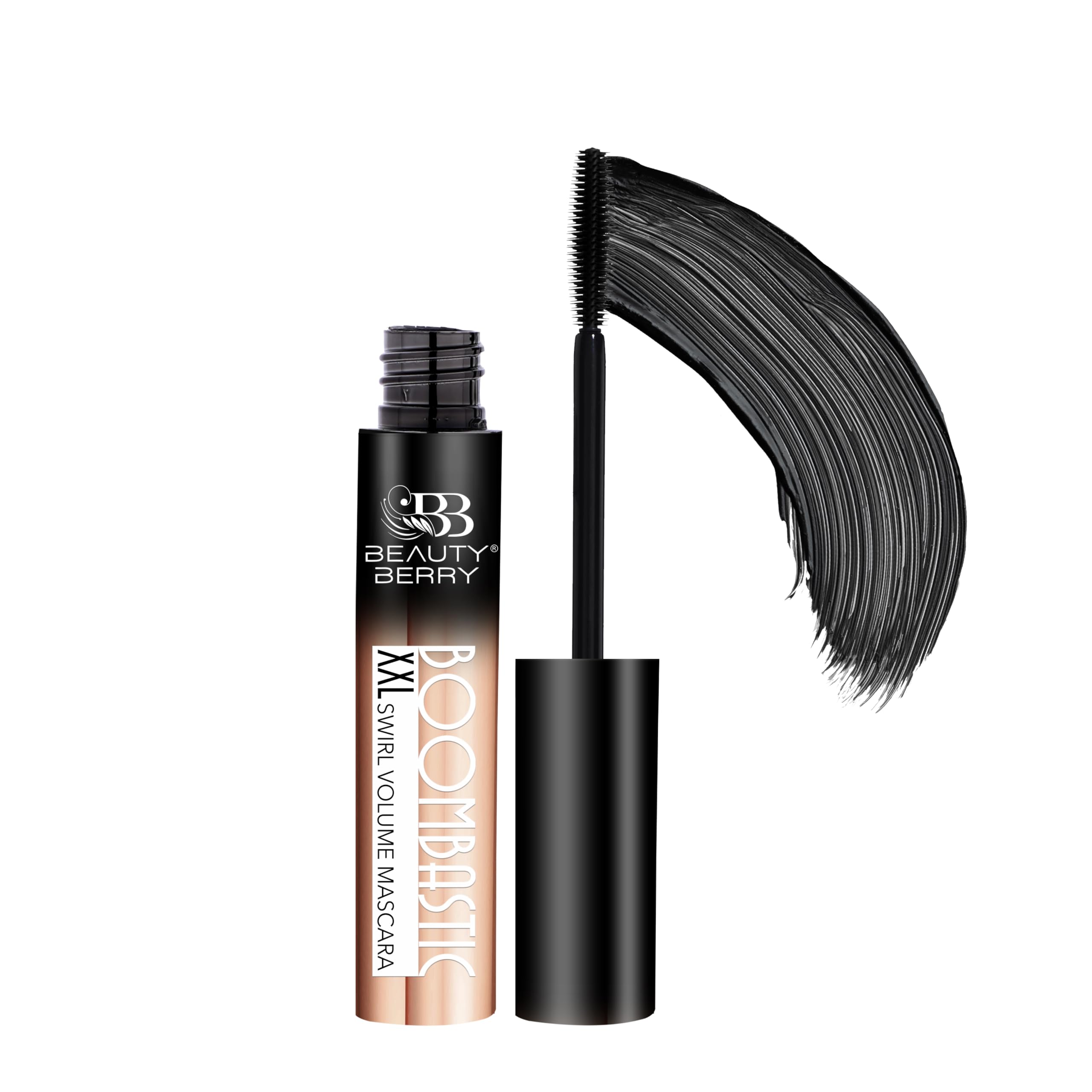 Beauty Berry Boombastic Waterproof Volume Mascara – Black, 8ml | Long Lasting, Smudge Proof, Quick Drying | Lash Defining Mascara for Women | Perfect for Daily Wear, Parties & Special Occasions