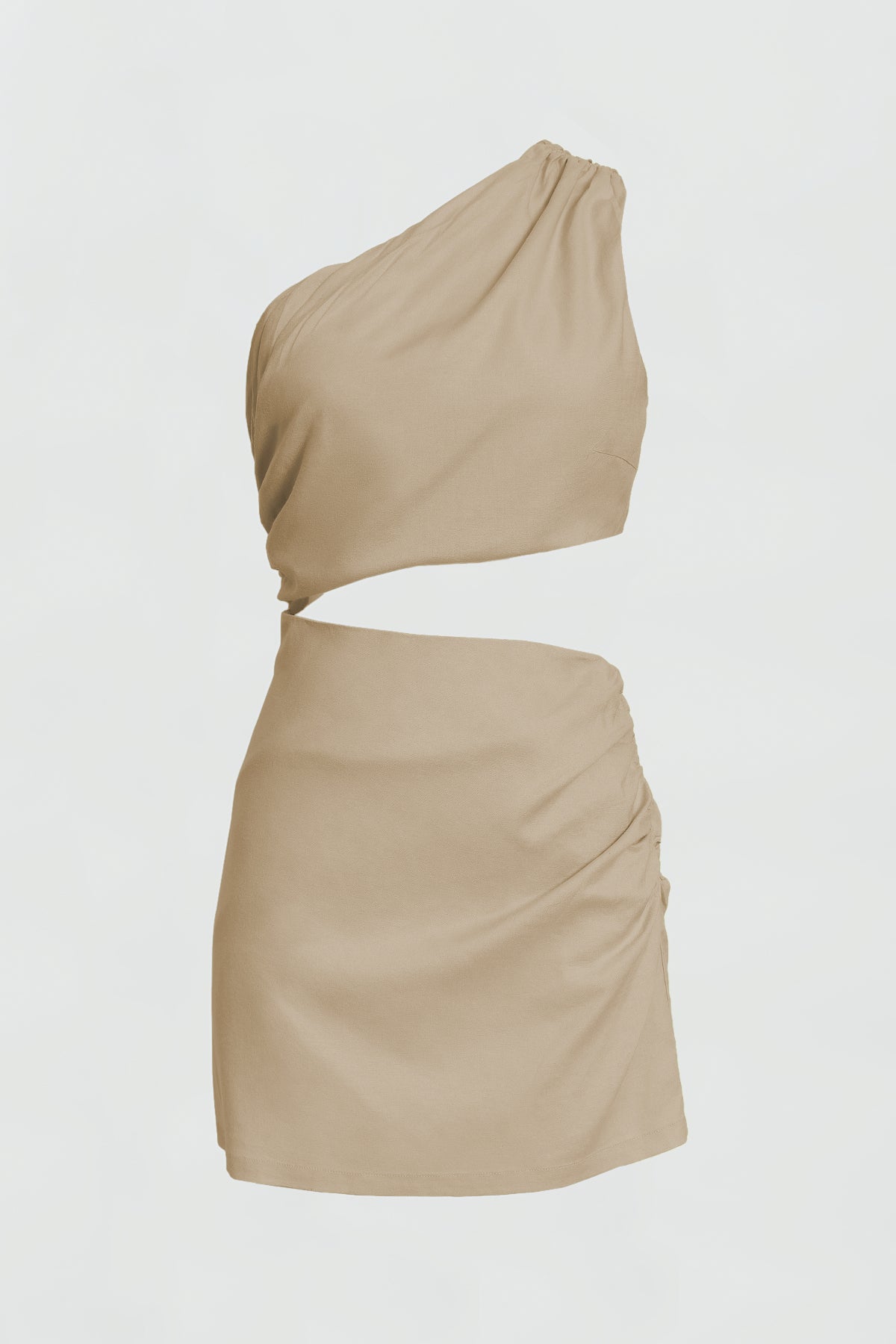 Logan Linen Mini Dress in Coconut Color - Summer Beach Vacation & Casual Outfit Essential