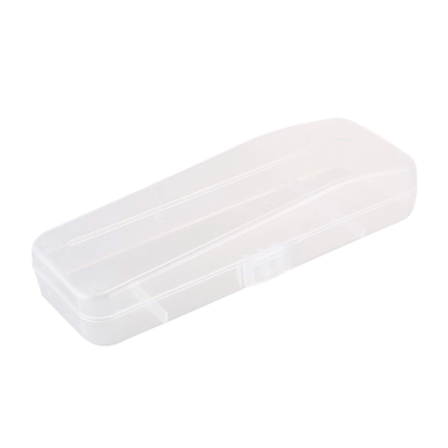 Qtrednrry 1 Pack Travel Double Edge Razor Storage Box - Men's Shaver Case, Transparent Razor Holder & Accessories Organizer - Durable Plastic Travel Case for Wet Shaving, Camping & Business Trips