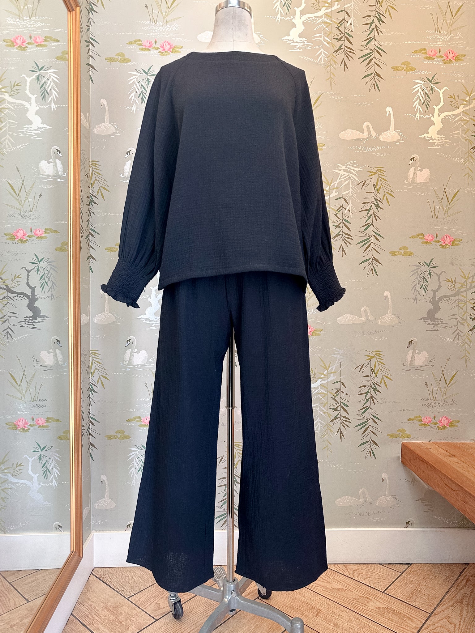 Zoe Peasant Blouse for Women - Flowy Boho Top in Black | PRE ORDER | Perfect for Casual Outings, Beach Vacations & Summer Festivals