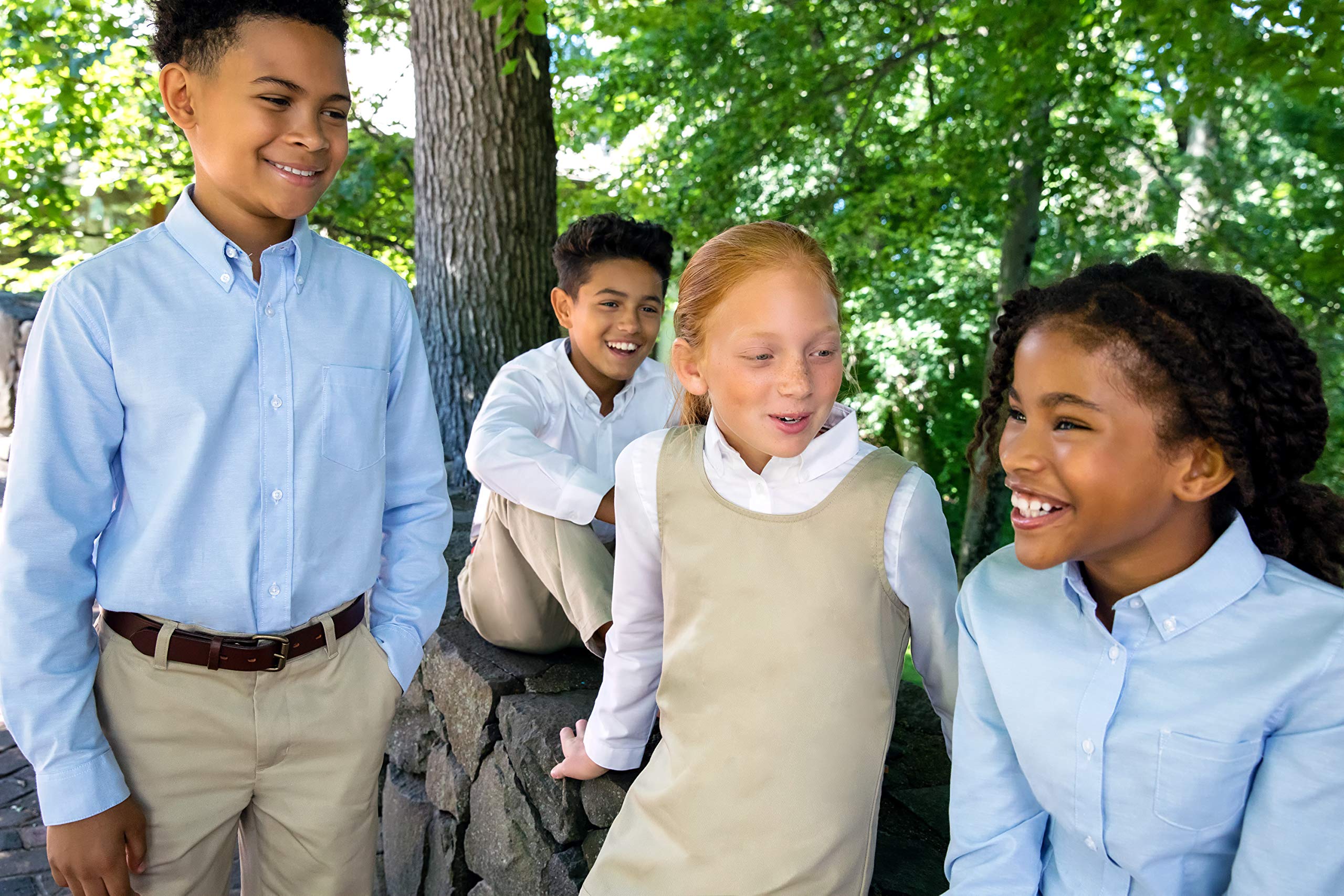 French Toast Girls' Long Sleeve Oxford Blouse - Classic School Uniform Shirt for Girls, Comfortable Cotton Blend Top for School, Church & Special Occasions