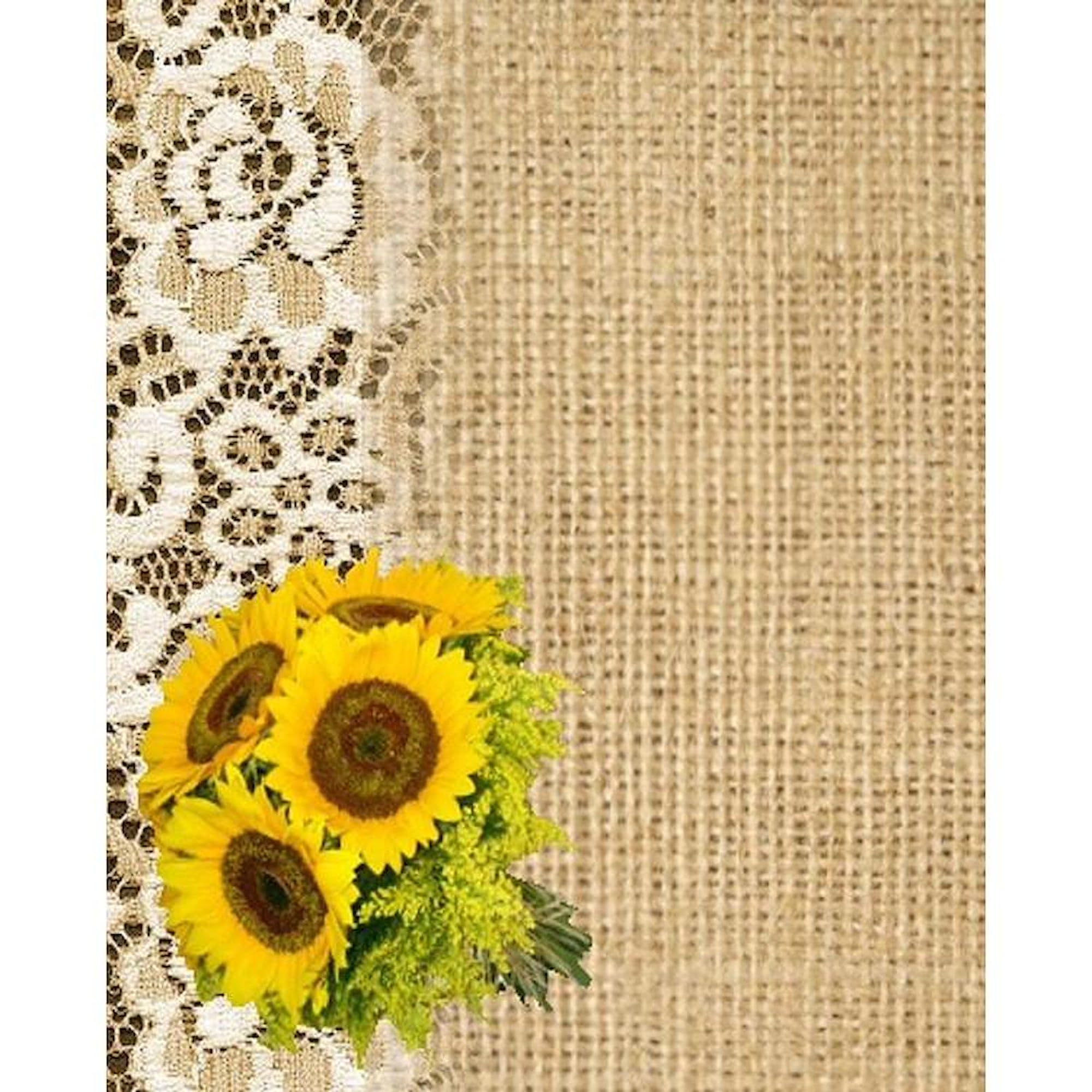 Sunflower Western Country Picture Frame with Lace & Burlap Design - Perfect for Farmhouse Decor, Rustic Home Accents, and Country Themed Gifts