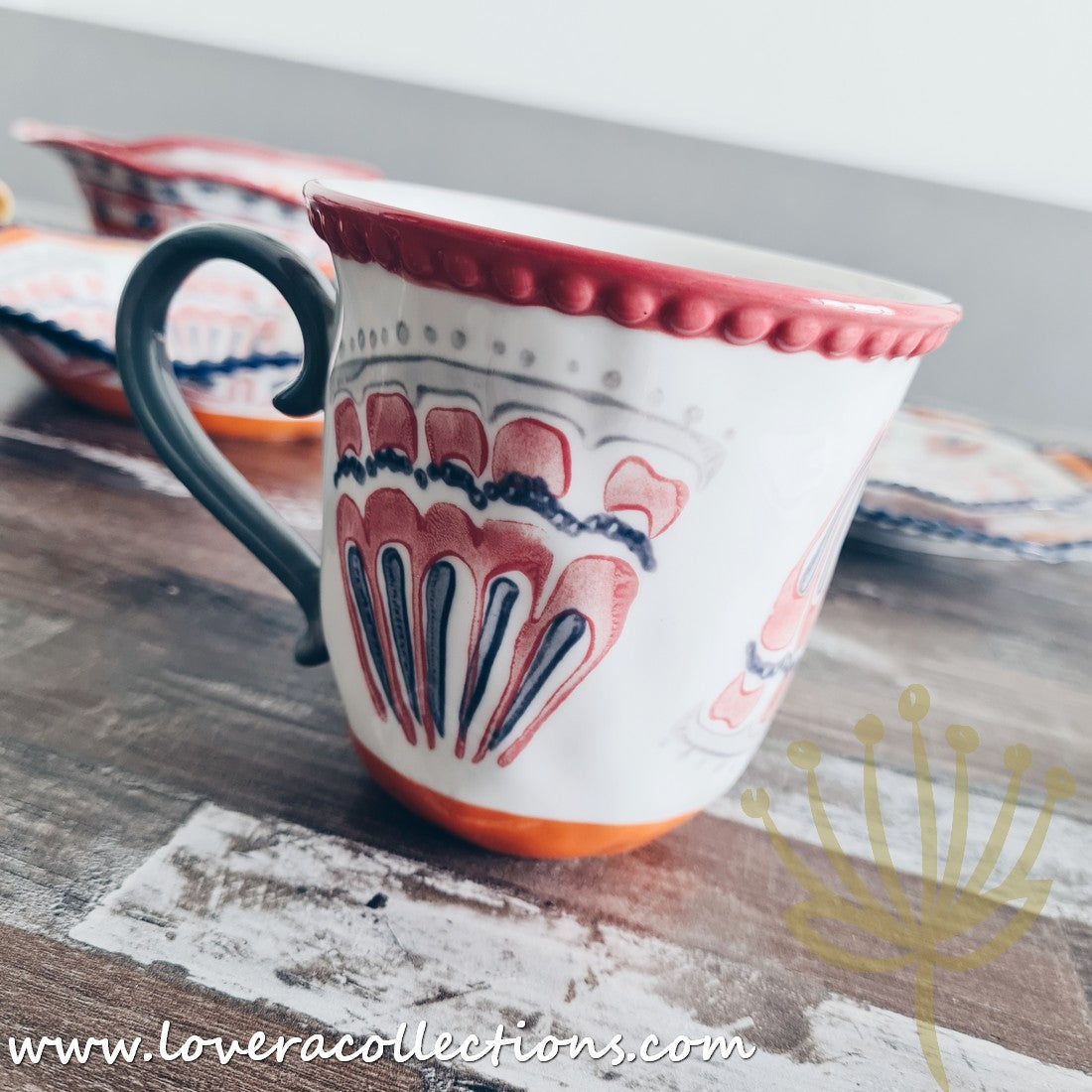 Afrocentric Orange Dinnerware Set - Elegant Ceramic Plates & Bowls for African-Themed Dining - Perfect for Family Dinners, Cultural Events & Restaurant Decor