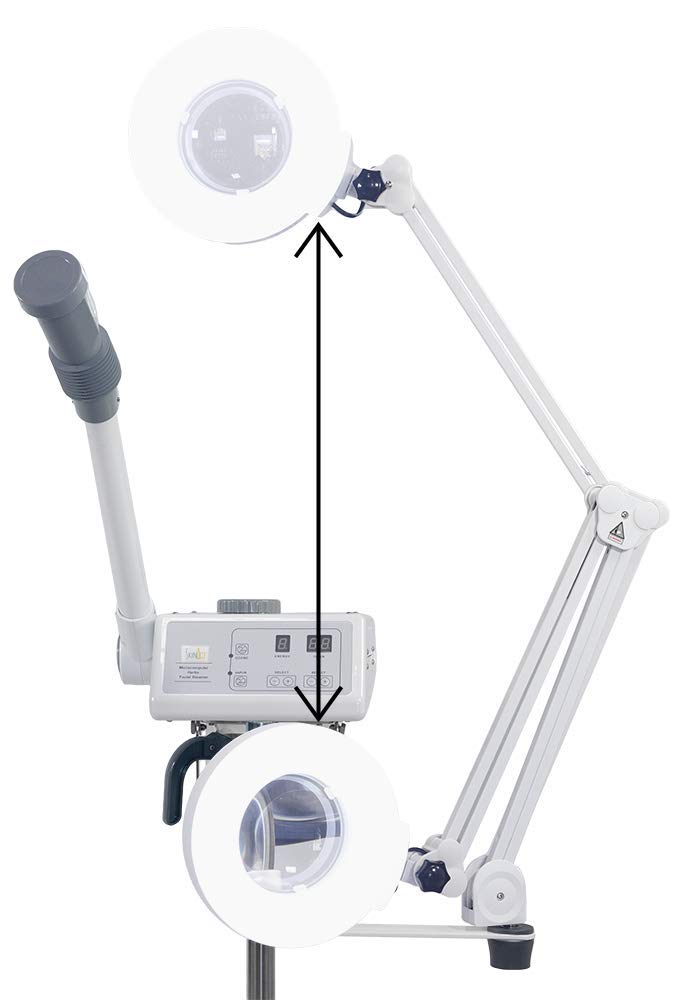SKINACT Professional Digital Facial Steamer with Aromatherapy & LED Magnifying Lamp - Home Spa Skin Care for Deep Cleansing, Hydration & Relaxation
