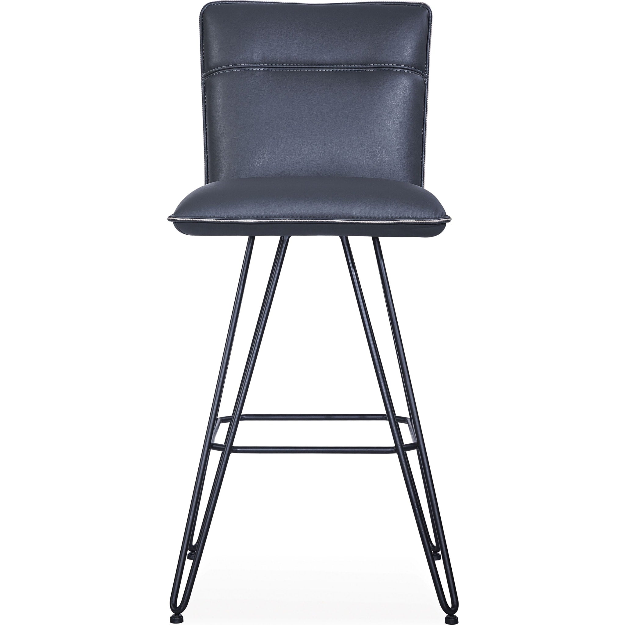Demi Hairpin Leg Swivel Bar Stool - Modern Cobalt Blue Metal Stool with Adjustable Height for Kitchen Island, Breakfast Nook & Home Bar - Industrial Style Barstool for Dining & Decor