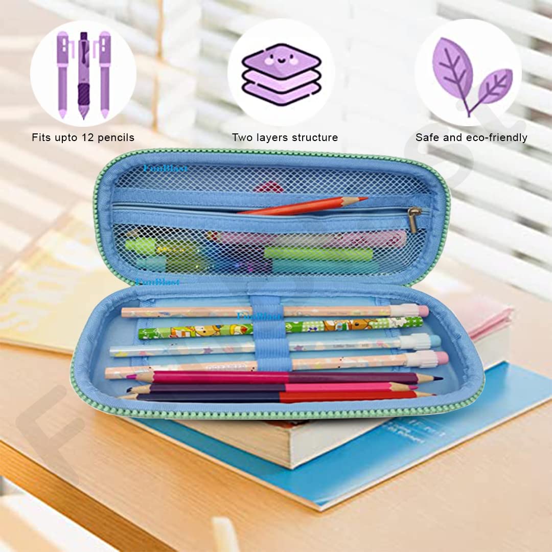 FunBlast Dinosaur Pencil Case for Boys & Girls - Kids School Supply Organizer with Zipper, Cute Dinosaur Design Pencil Pouch for Back to School, Birthday Gifts, Classroom Essentials (Perfect for School, Travel & Homework Organization)