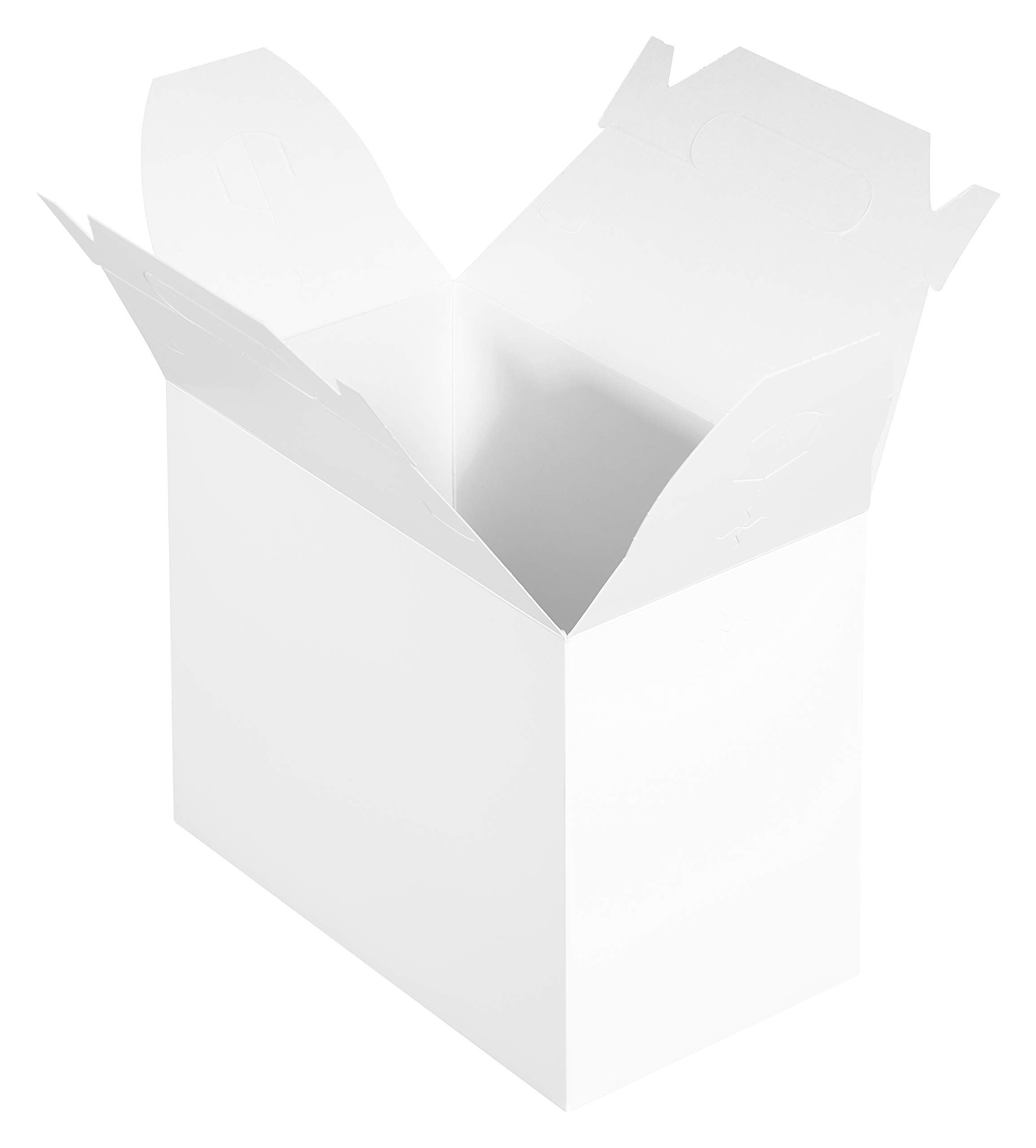 Premium White Gift Boxes - 9x5x6.75 Inches - Elegant Paper Gable Boxes with Handle for Birthdays, Weddings & Baby Showers - Bulk 50-Pack of Takeout Boxes for Restaurants, Party Favors & Carry-Out Meals - Perfect for Events, Catering & Special Occasions