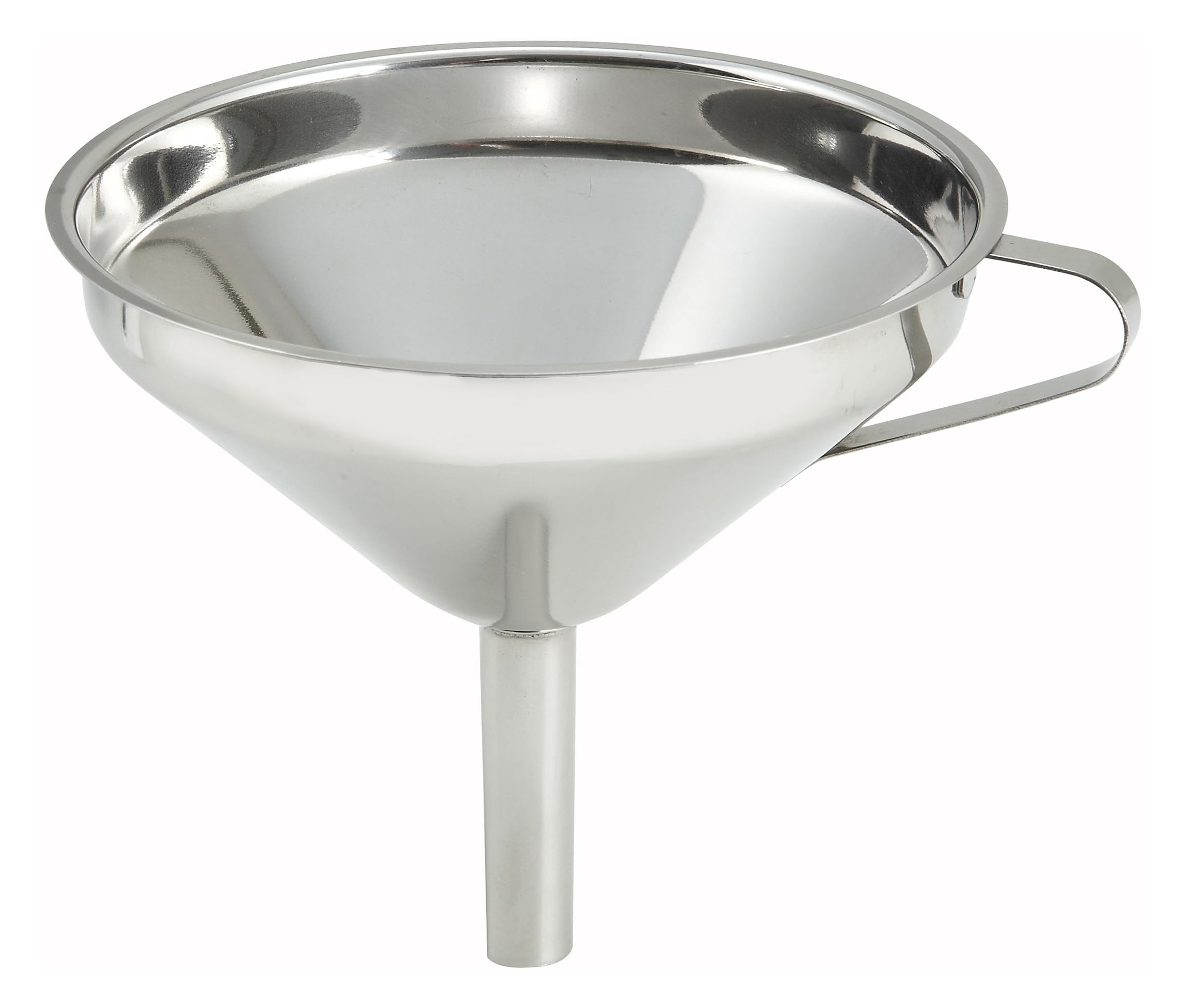Winco Stainless Steel Wide Mouth Funnel 5.75-Inch Medium - Perfect for Kitchen, Canning, Auto Fluids & DIY Projects