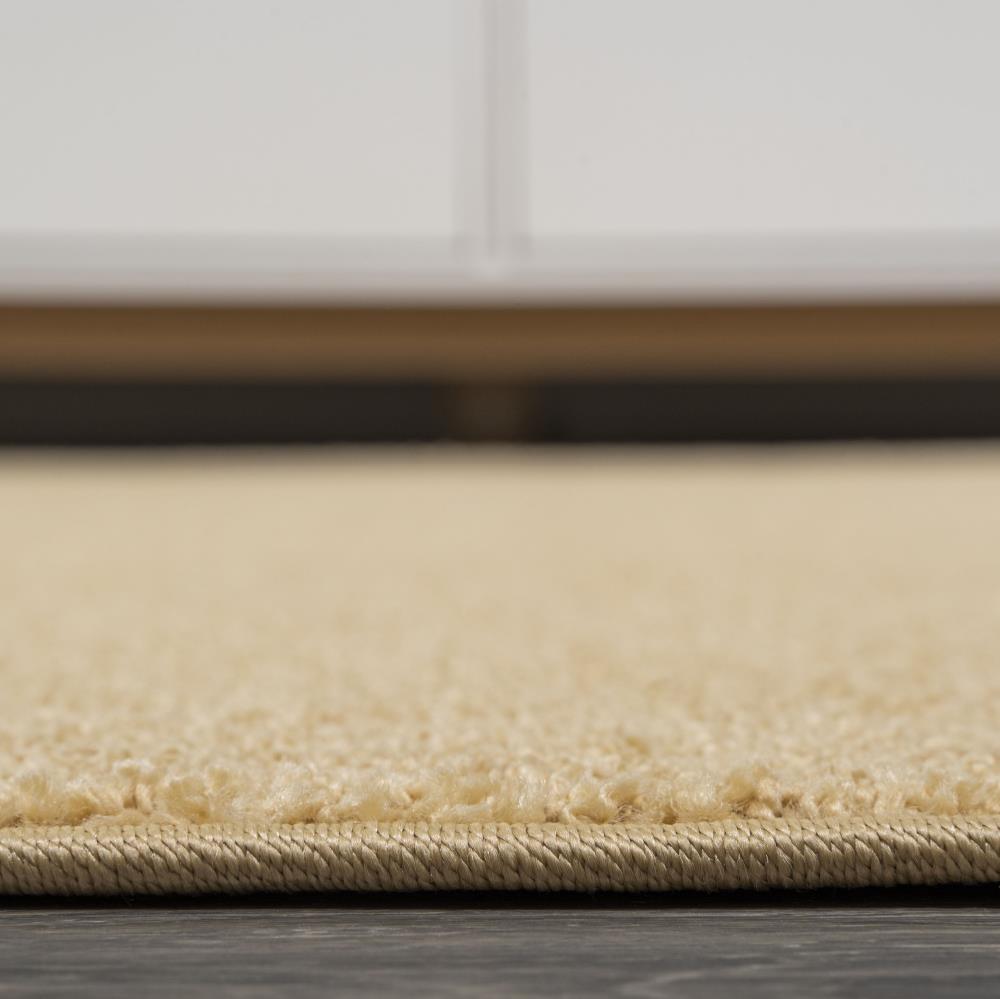 Premium Haze Solid Low-Pile Area Rug in Mustard Yellow - Soft & Durable for Living Room, Bedroom, or Office Decor