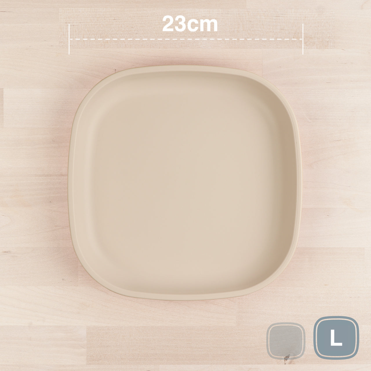 RePlay Recycled Plastic Flat Plate - Large, Durable & Eco-Friendly Dinnerware for Everyday Meals, Picnics, and Outdoor Dining