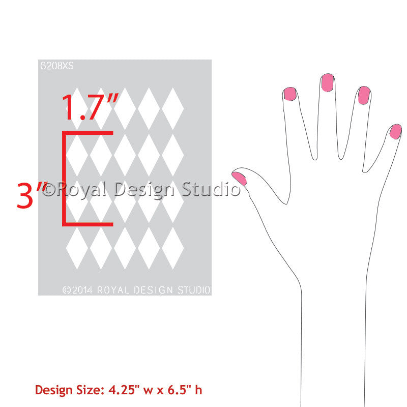 Harlequin Craft Stencils for DIY Painting, Scrapbooking & Home Decor - Reusable Plastic Templates for Creative Projects