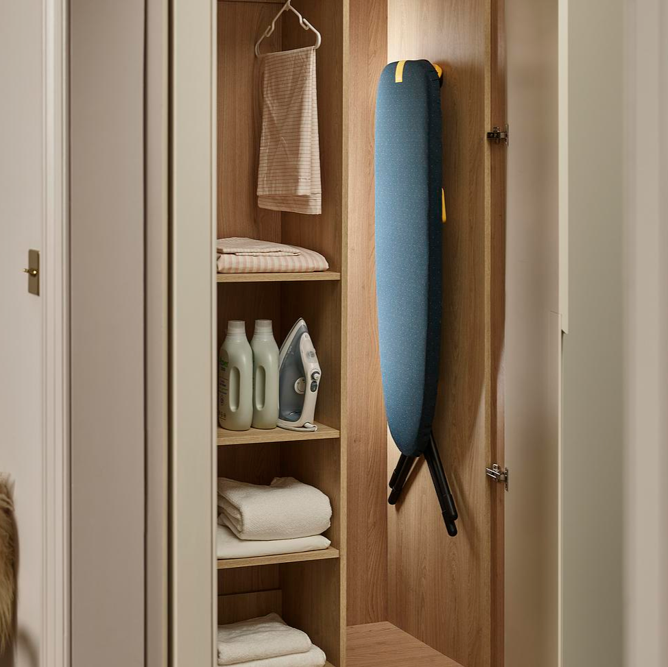 Glide Compact Plus Easy Store Ironing Board 110cm - Foldable & Space Saving for Small Laundry Rooms & Apartments - Perfect for Home & Travel Use