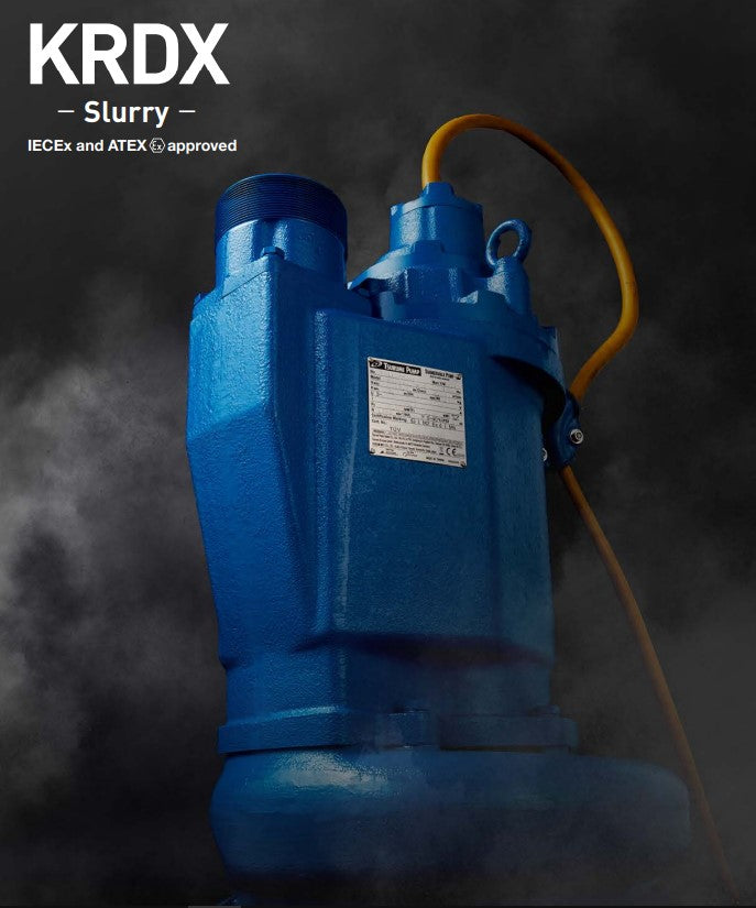 Tsurumi KRDX Series Submersible Heavy Duty Explosion Proof Wastewater Pump with High Chromium Cast Agitator - 3 Phase Industrial Water Pump for Sewage Treatment, Construction Sites, and Flood Control