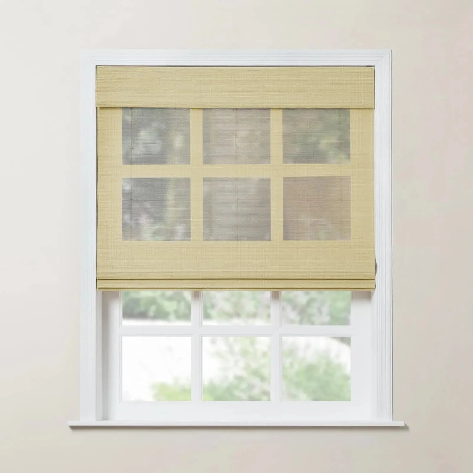 Rae Natural Bamboo Woven Shades Series S - Eco-Friendly Window Blinds for Home & Office - Perfect for Living Room, Bedroom, and Patio Privacy