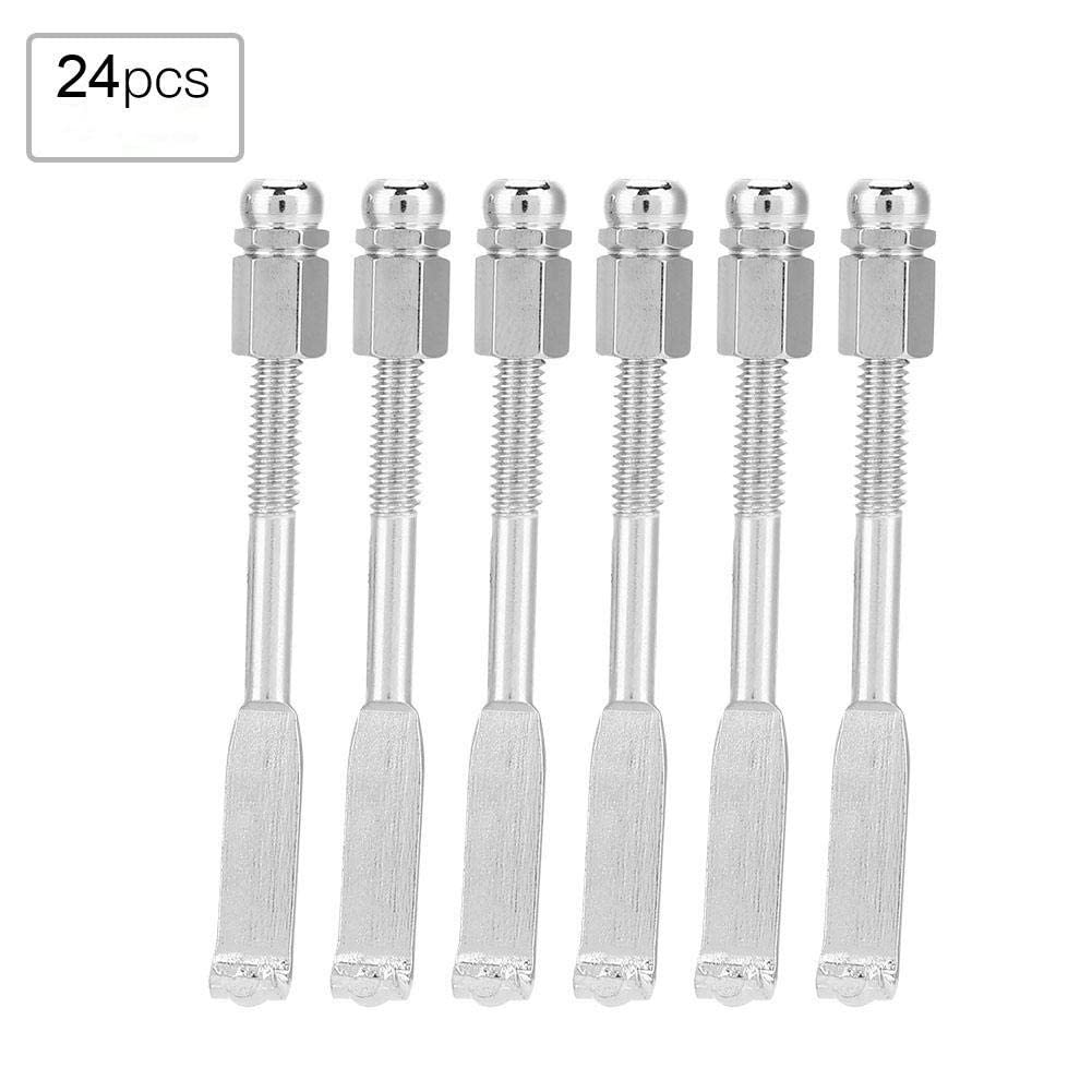 24-Piece Banjo Hook Set - Adjustable Flat & Round Tension Hooks (5.4-6.4cm) for Banjo Repair & Maintenance | Replacement Parts & Accessories for Professional Musicians & DIY Enthusiasts | Perfect for String Changing, Bridge Adjustment & Instrument Customization