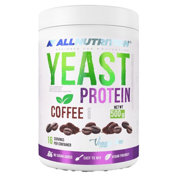 Allnutrition Yeast Protein Coffee Powder - 500g High Protein Supplement for Fitness & Energy Boost - Perfect for Post-Workout Recovery & Morning Energy Drink