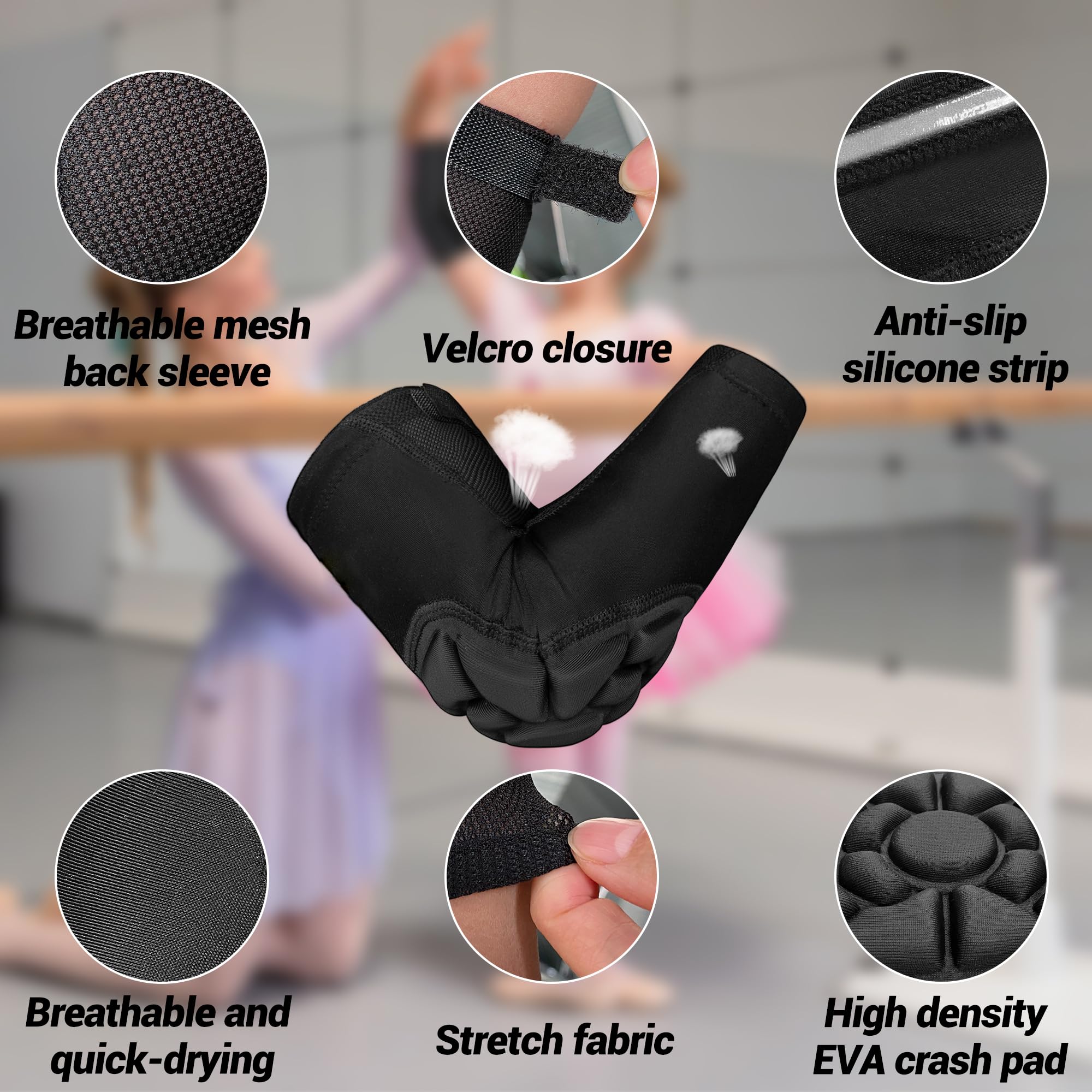 **Kids & Youth Knee & Elbow Pads Set - Thickened Compression Support Sleeves for Basketball, Football, Volleyball, Wrestling & Snowboarding - Protective Gear for Sports & Outdoor Activities**    *(Use for: Basketball practice, football training, volleyball games, wrestling matches, snowboarding adventures, and other high-impact sports to prevent injuries and provide joint support.)*