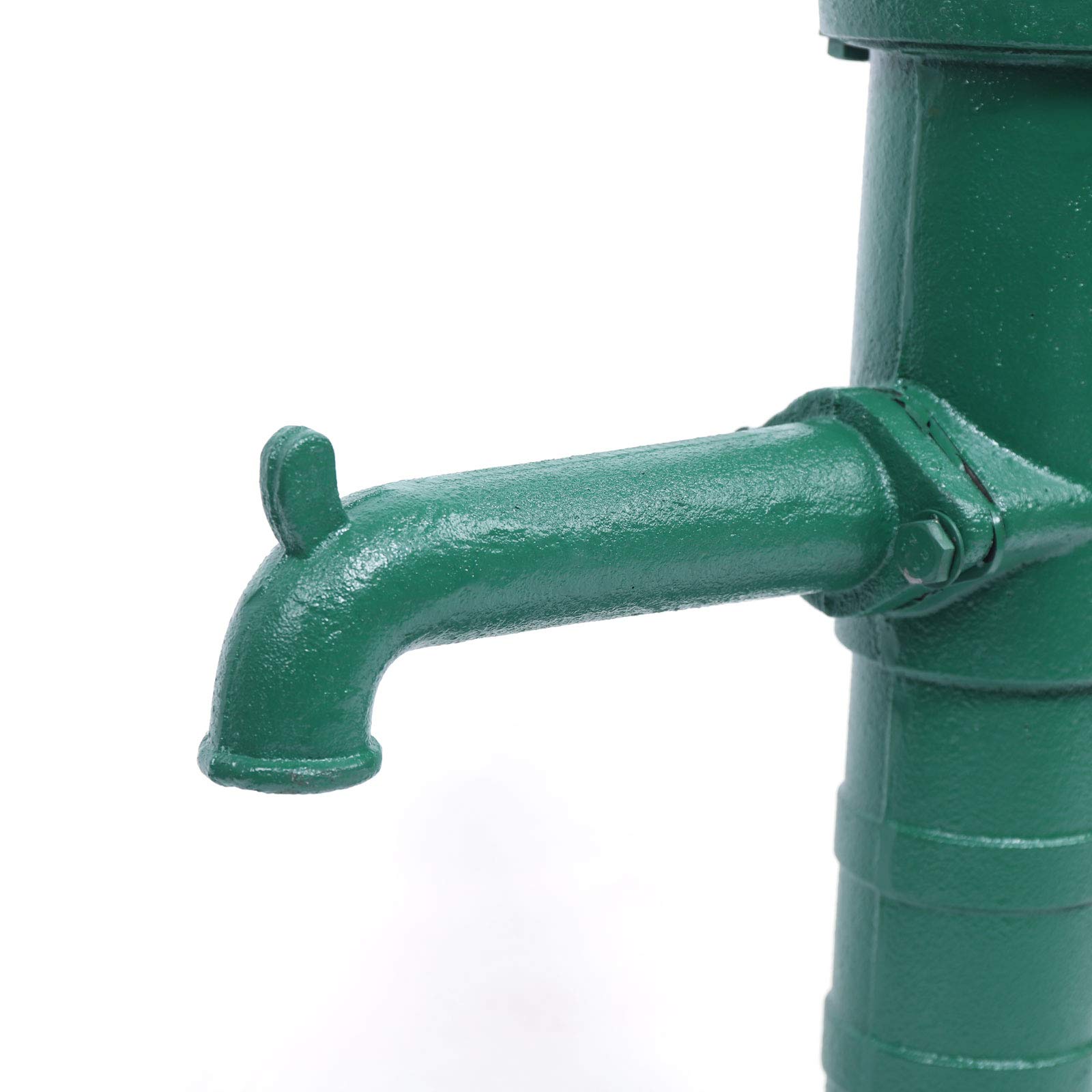 CNCEST Manual Water Pitcher Pump - Cast Iron Hand Pump for Outdoor Yard, Pond & Well - 26ft Max Pressure Head - Green - Perfect for Garden Irrigation, Livestock Watering & Emergency Water Supply