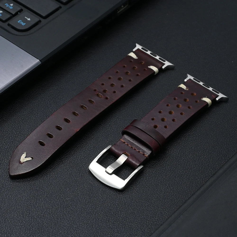 Enzo Classic Genuine Leather Watch Band - Premium Replacement Strap for Smartwatches & Traditional Watches | Perfect for Business, Casual & Formal Occasions