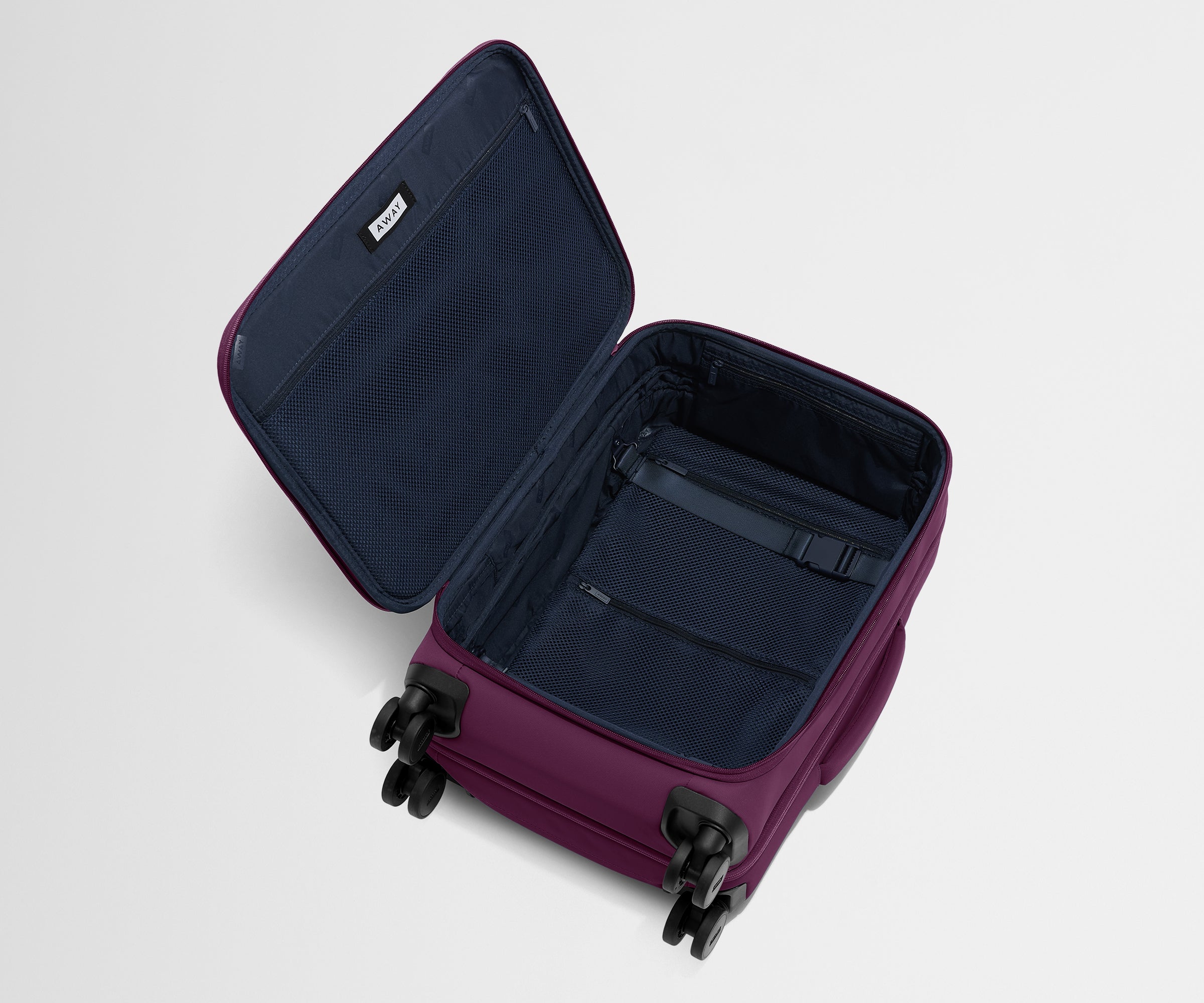 Plum Purple Softside Carry On Luggage - Lightweight & Durable Travel Suitcase for Airplane Cabin, Business Trips & Weekend Getaways
