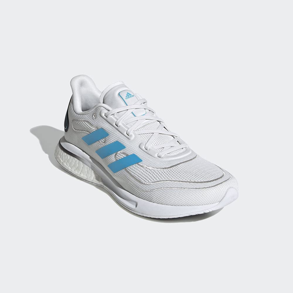 adidas Women's Supernova Running Shoes - Lightweight, Cushioned for Comfort - White/Signal Cyan/Black - Size 6 US - Perfect for Jogging, Gym Workouts & Daily Wear