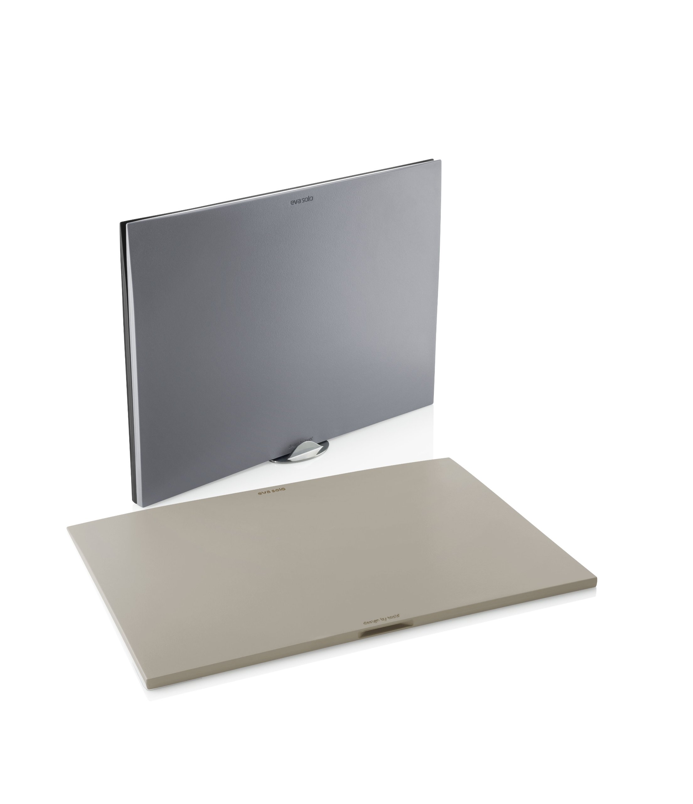 Premium Eva Solo Chopping Boards with Holder - Set of 3 Gray Tone Cutting Boards for Kitchen, Meat & Vegetables | Dishwasher Safe & Knife-Friendly | Perfect for Home Chefs & Food Prep