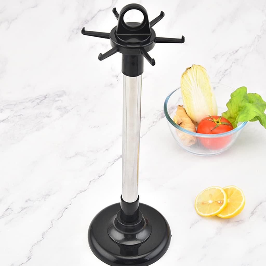 Rotatable Kitchen Utensil Stand with 6 Hooks - Space Saving for Small Kitchens