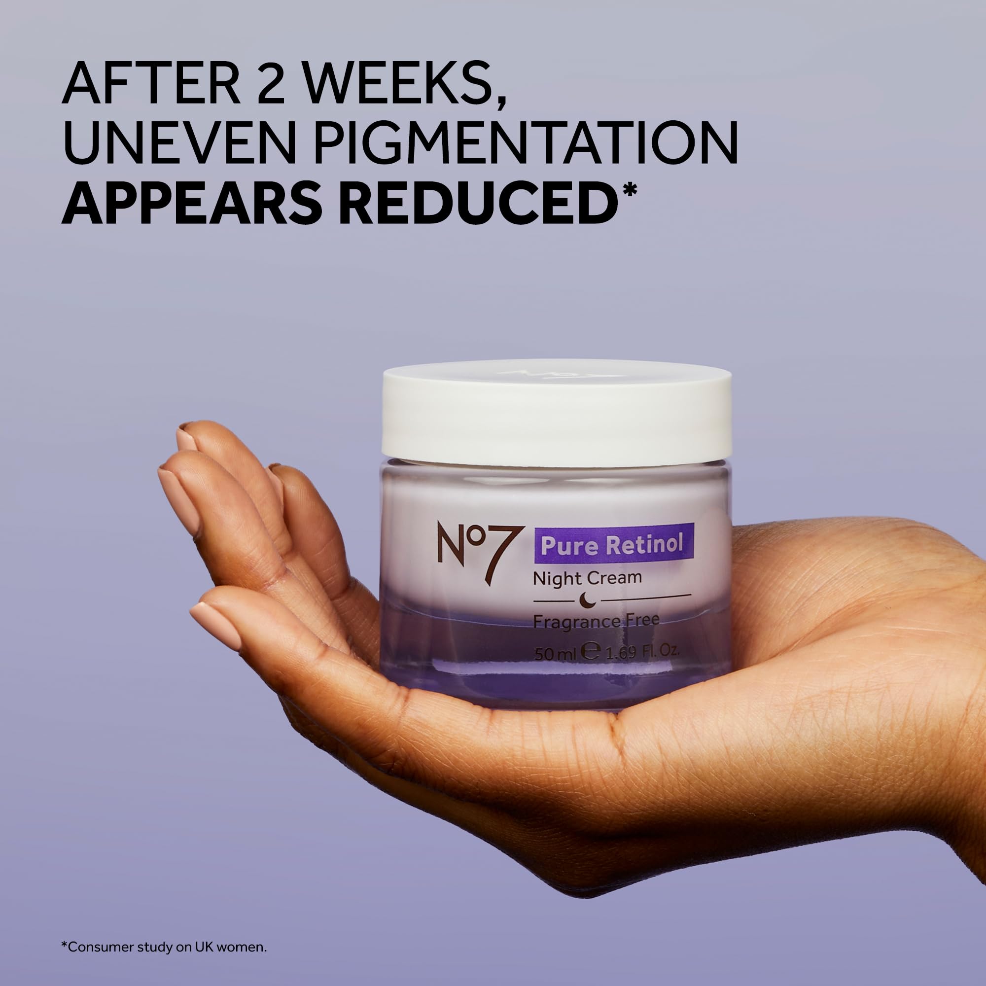 No7 Pure Retinol Night Cream for Wrinkles & Fine Lines - Anti-Aging Retinol Face Cream with Collagen Boost - Visibly Smooths, Plumps & Firms Skin - Dermatologist Approved, Fragrance-Free (1.69 Fl Oz) - Perfect for Nighttime Skincare Routine & Mature Skin Care
