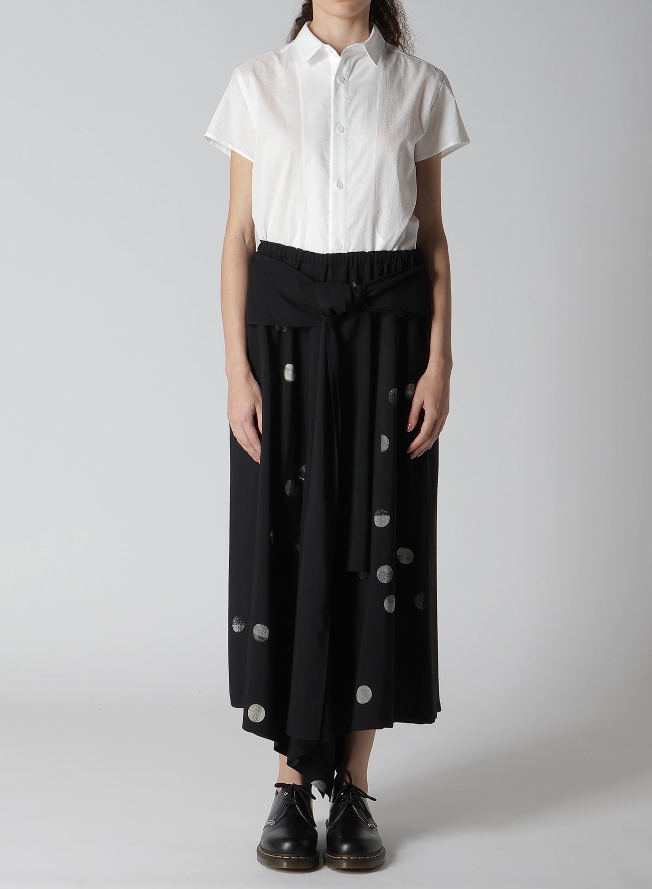 CU/RY Gabardine Dot Front Tied Pants - Stylish Women's Trousers for Office, Casual Wear & Travel